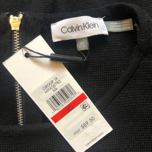 Calvin Klein Graphic Short-Sleeve Sweater NWT - Picture 5 of 5